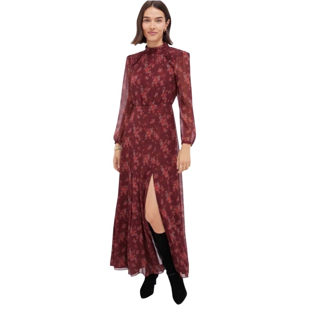 Tuckernuck Floral Chiffon Maxi Dress XXS NWT Romantic Boho Prairie Midi